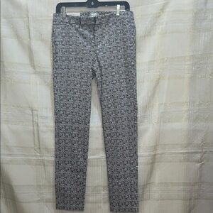 Calvin Klein Black and White Patterned Skinny Pants